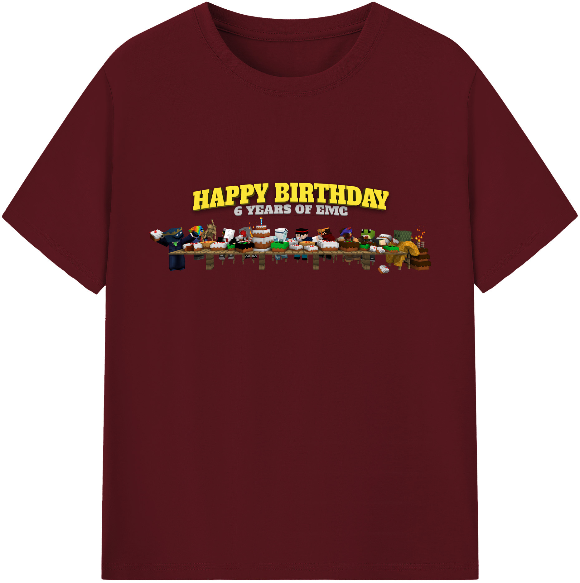 （画像用） マインクラフト ブロックの世界 Minecraft MC Block world 綿100％半袖Tシャツ（フロントプリント）